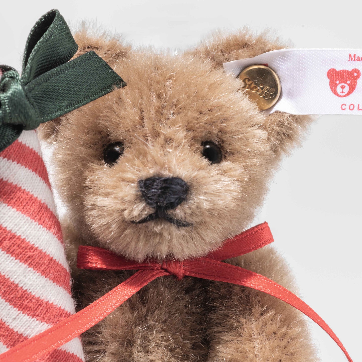 Steiff Teddybär mit Zuckerstange Ornament - 8cm - (005817) - Neu -