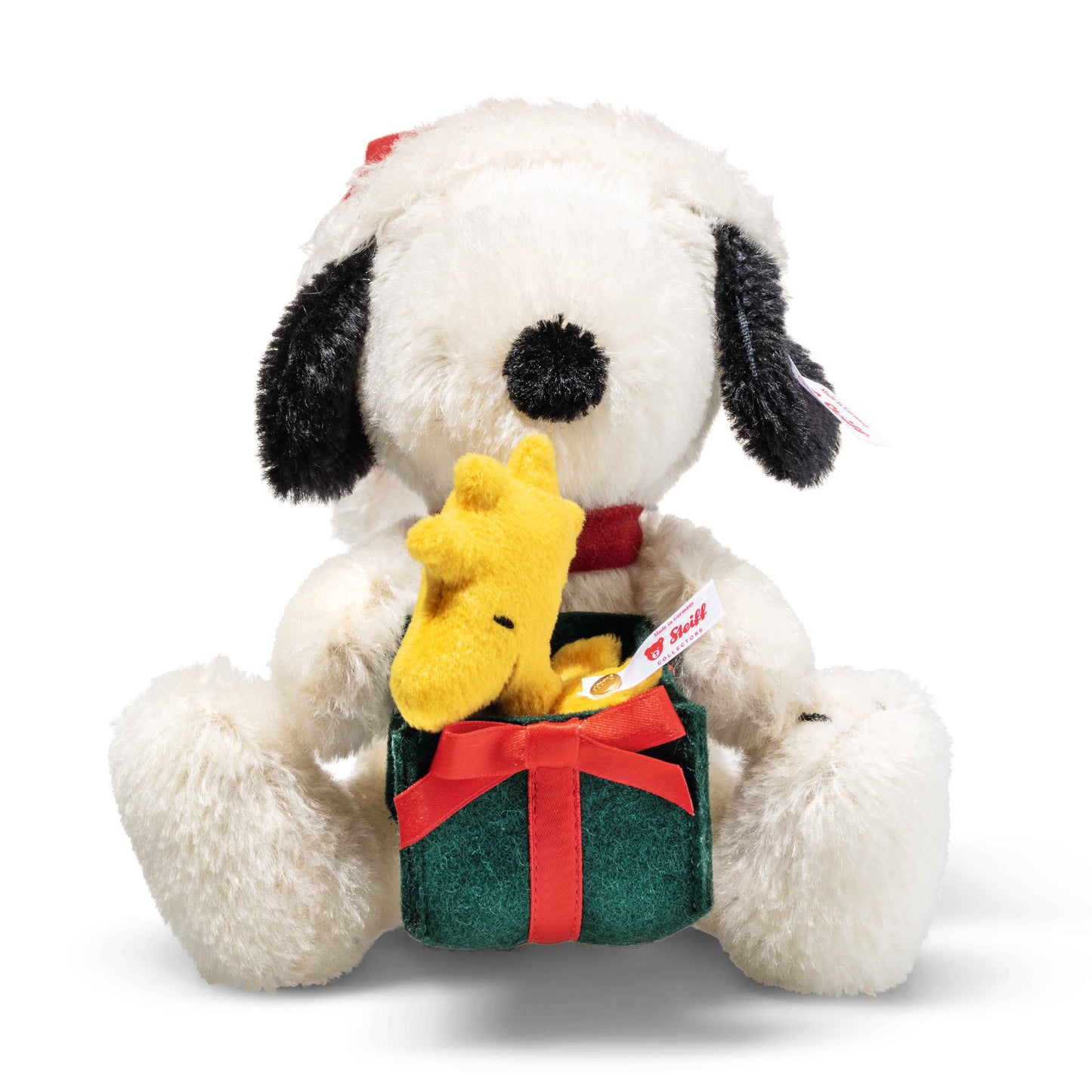 Steiff Snoopy mit Woodstock - Weihnachtsedition - 16cm - (356414) - Neu -