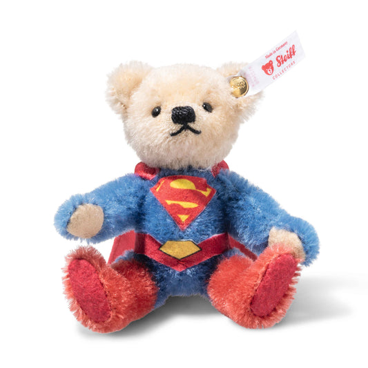 Steiff Superman Mini Teddybär - 10cm - (356469) - Neu -