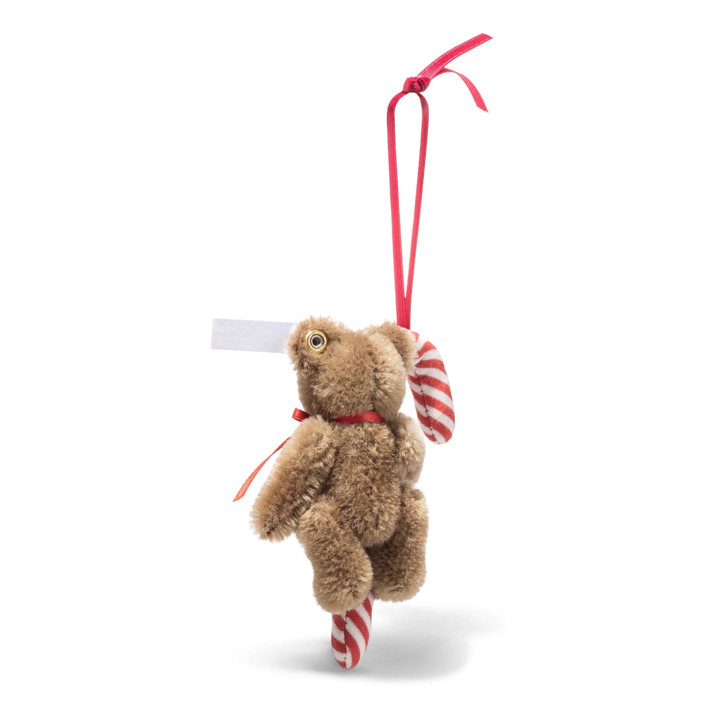 Steiff Teddybär mit Zuckerstange Ornament - 8cm - (005817) - Neu -