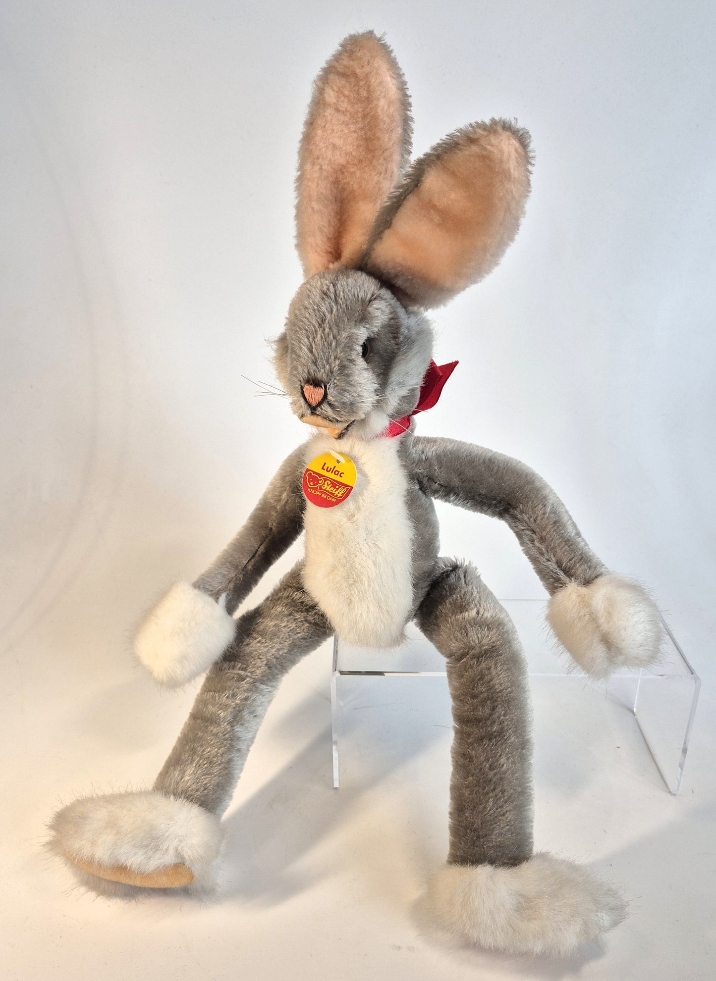 Steiff ARCHIV Lulac Hase, 43cm, grau , 1974, neuwertig