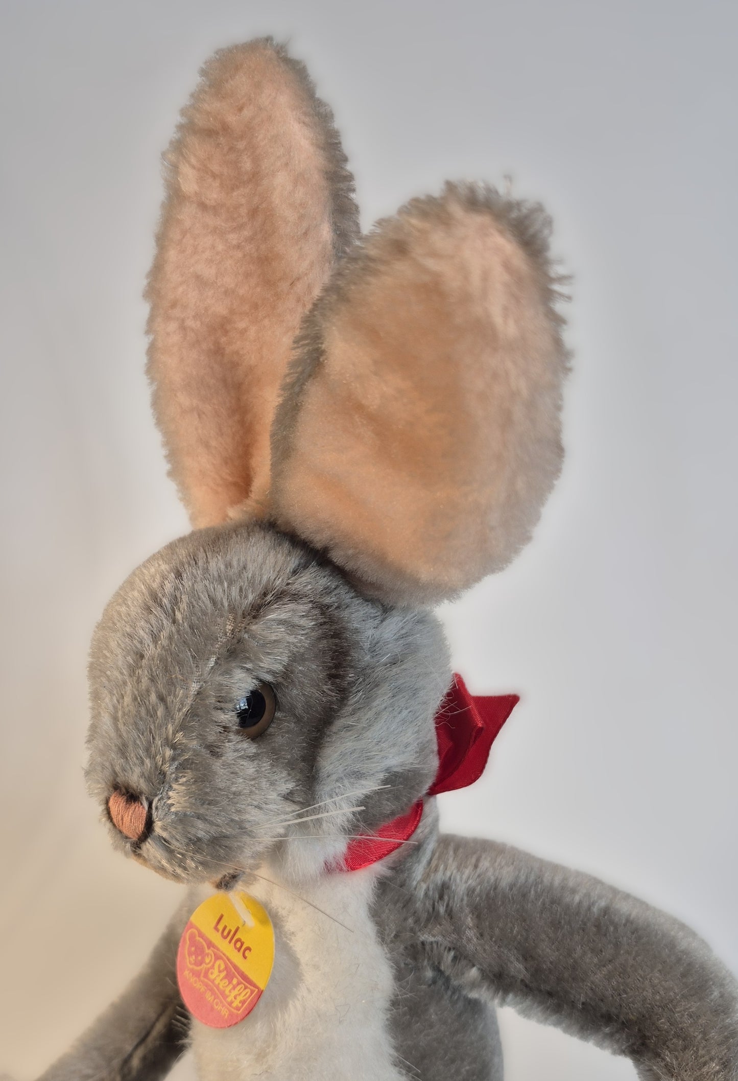 Steiff ARCHIV Lulac Hase, 43cm, grau , 1974, neuwertig