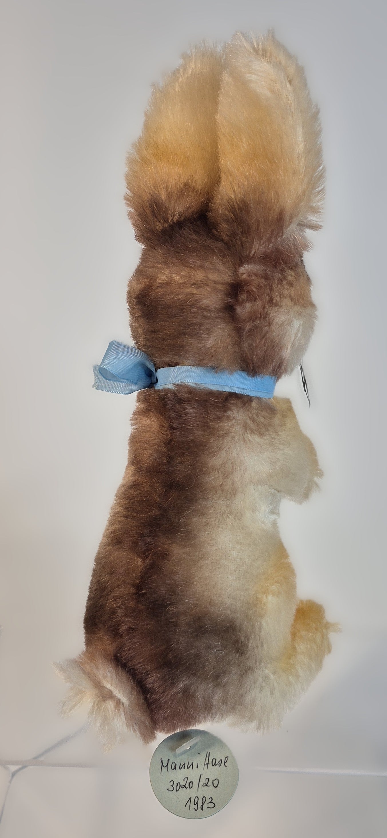 Steiff ARCHIV Manni Hase, 20cm, braun, 1983?, neuwertig, mit kurzen Ohren!