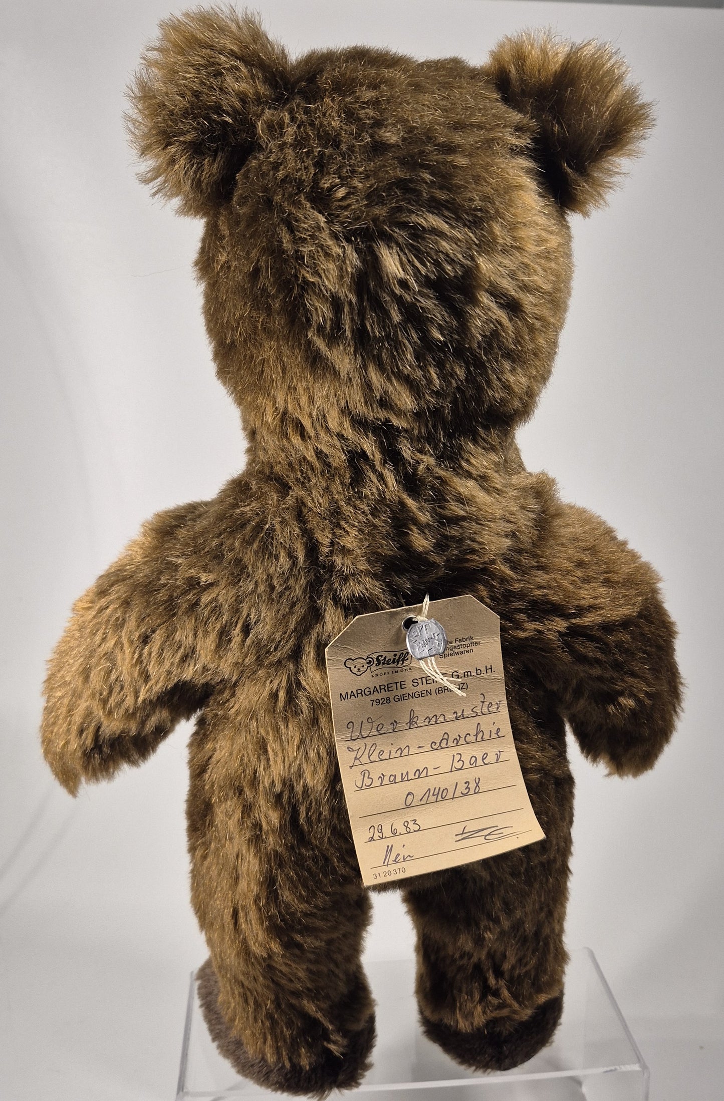 Steiff WERKMUSTER Klein Archie, 38cm, nur 1983, für USA, neuwertig