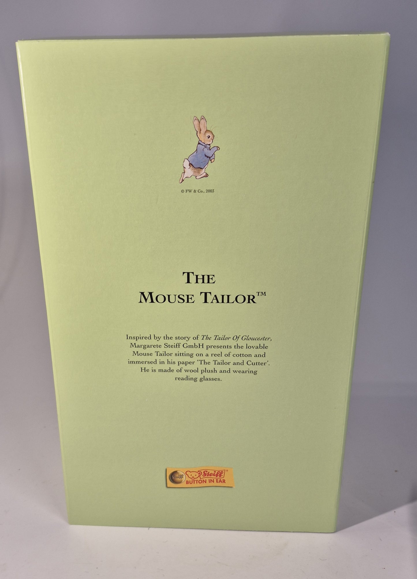 Steiff Rarität Beatrix Potter Der Schneider Mäserich, 17cm, neuwertig, (354236) ARCHIV