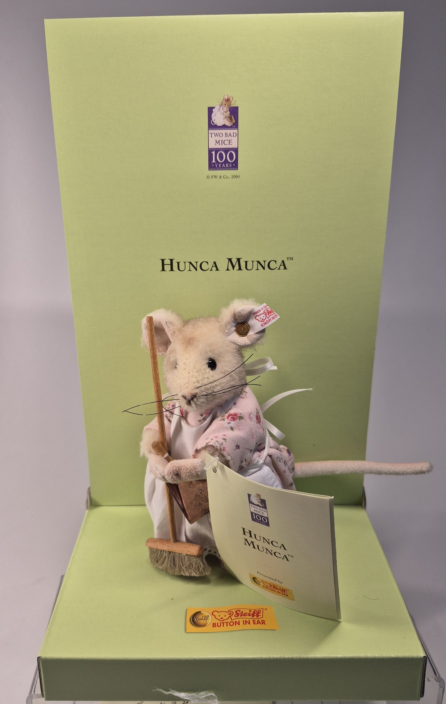 Steiff Rarität Beatrix Potter Hunca Munca Maus, 12cm, neuwertig, (661648)
