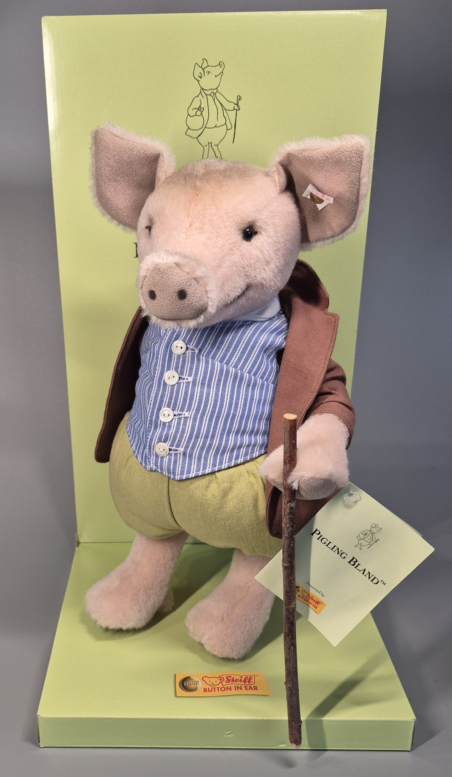 Steiff Rarität Beatrix Potter Pigling Bland™, 33cm, neuwertig, (653513) ARCHIV