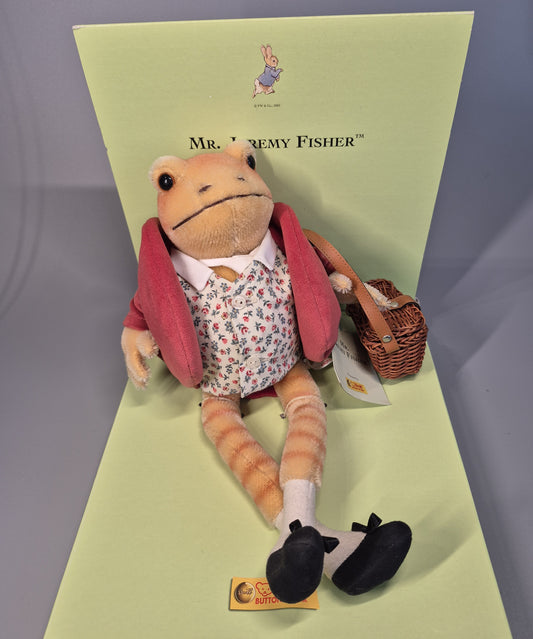 Steiff Rarität Beatrix Potter Mr. Jeremy Fischer™, 18cm, neuwertig, (354243)