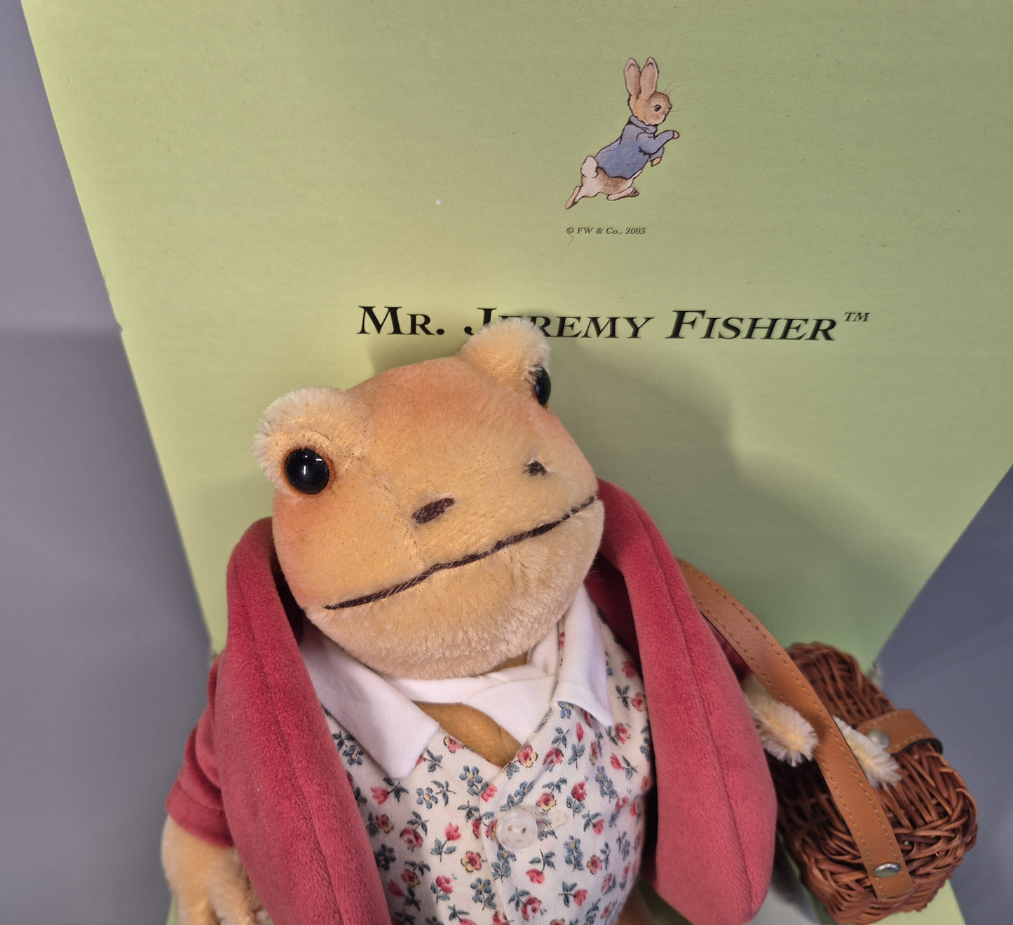 Steiff Rarität Beatrix Potter Mr. Jeremy Fischer™, 18cm, neuwertig, (354243)