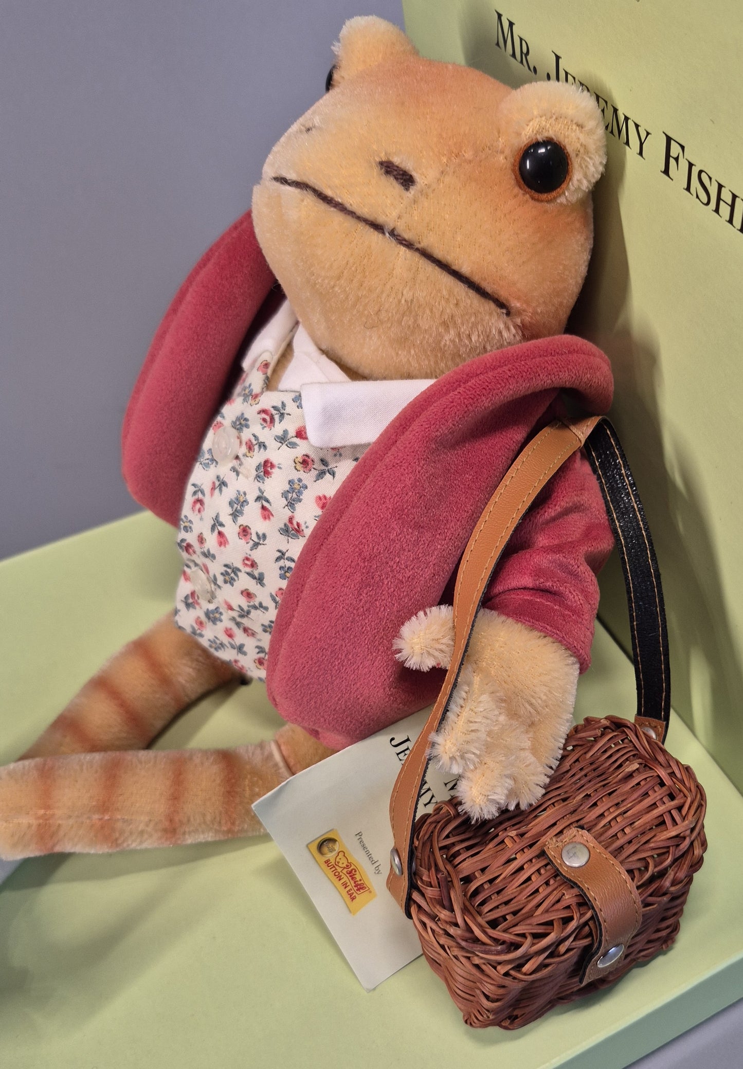 Steiff Rarität Beatrix Potter Mr. Jeremy Fischer™, 18cm, neuwertig, (354243)