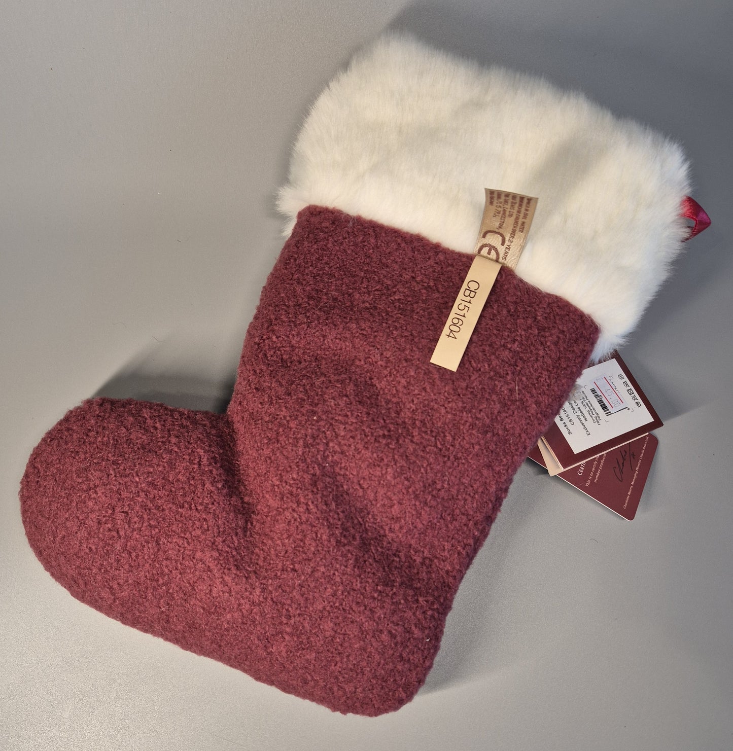 Charlie Bears, Weihnachtsstrumpf Berry Red, Isabell Lee, 33cm, CB1251604,(2015)