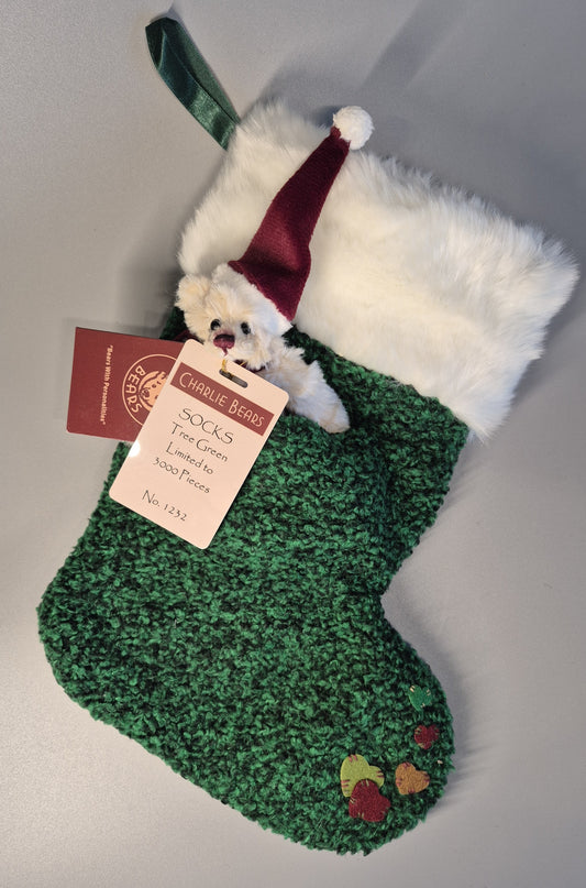 Charlie Bears, Weihnachtsstrumpf Tree Green, Isabell Lee, 33cm, CB151605,(2015)