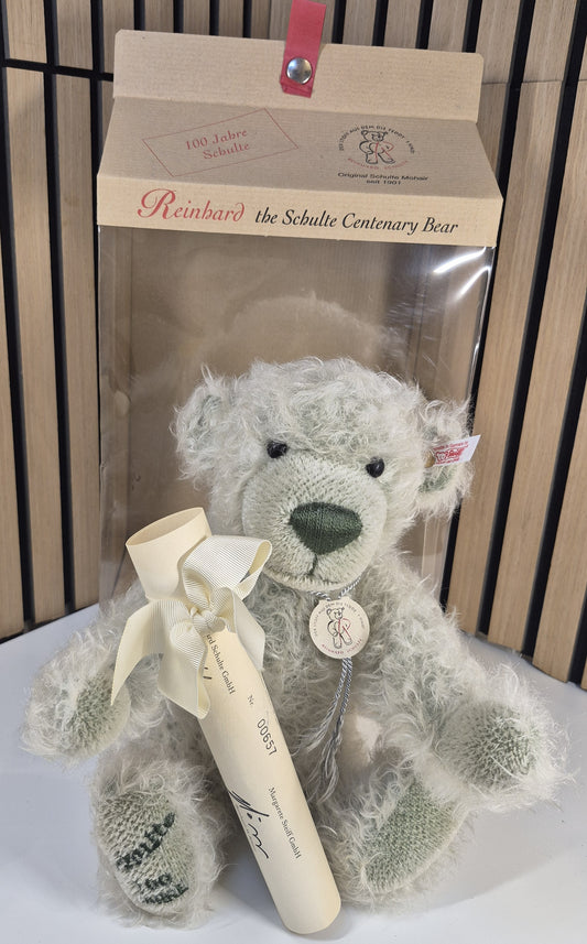 Steiff Reinhard Schulte Jahrhundert Bär - grün - 35cm - (995699) - Neuwertig - Limitiert