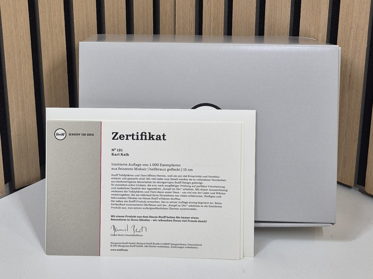Steiff Karl Kalb - 2017- 15cm - (021992) - Neuwertig - OVP