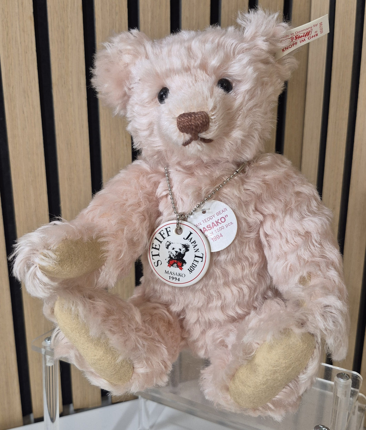 Steiff Japan Teddy Masako - rosé - 25cm - 1994/95- Neuwertig - (B8)