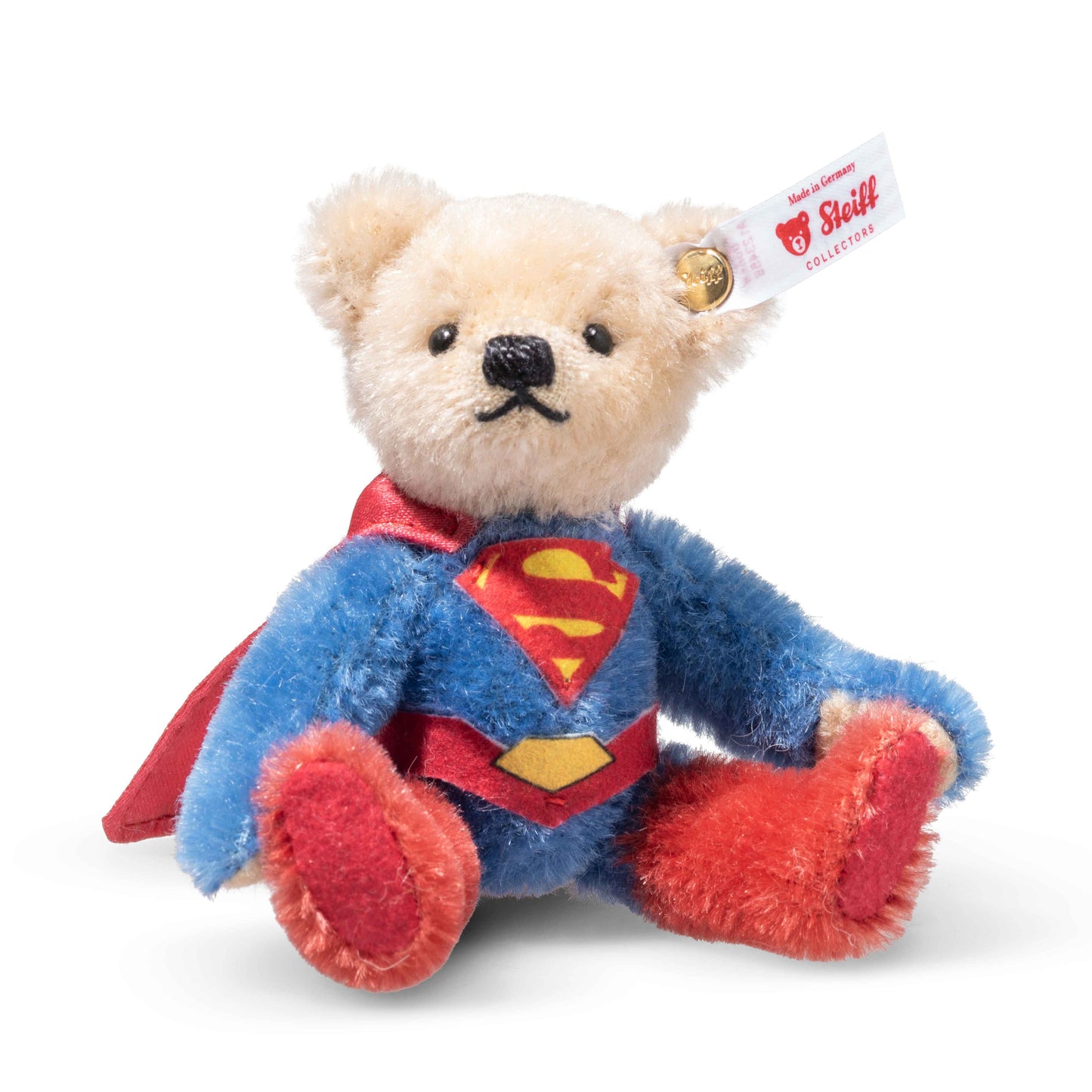 Steiff Superman Mini Teddybär - 10cm - (356469) - Neu -